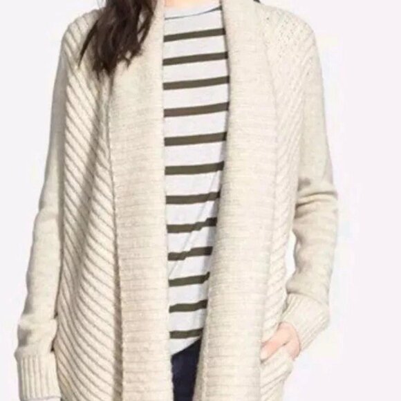 Vince. Yak & wool cardigan Small Heather Oatmeal - Picture 9 of 9